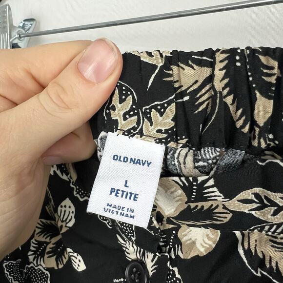 NWT Old Navy floral print midi skirt PL boho beachy pool tropical relaxed button - Picture 4 of 9